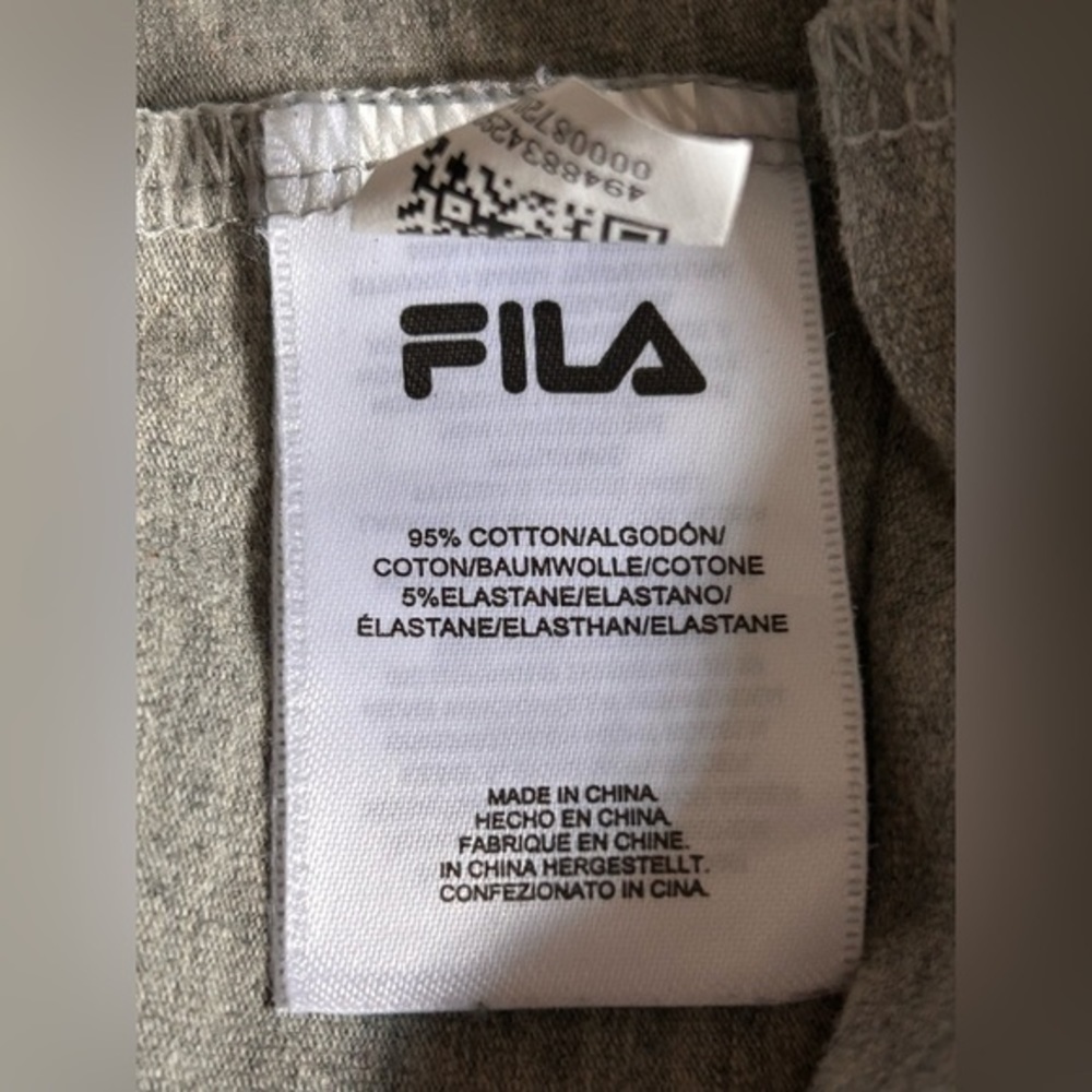 Fila heather gray leggings with large Fila logo on thigh, Size XS - Picture 6 of 6